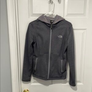 The North Face Gray Hooded Fleece Jacket